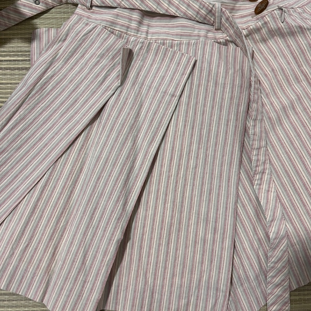 Vivienne Westwood - Candy Striped Assymetrical Pleated Skirt - Picture 6 of 11